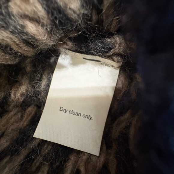 J. Crew Men's Navy and Brown Patterned Crewneck Sweater - Picture 5 of 5